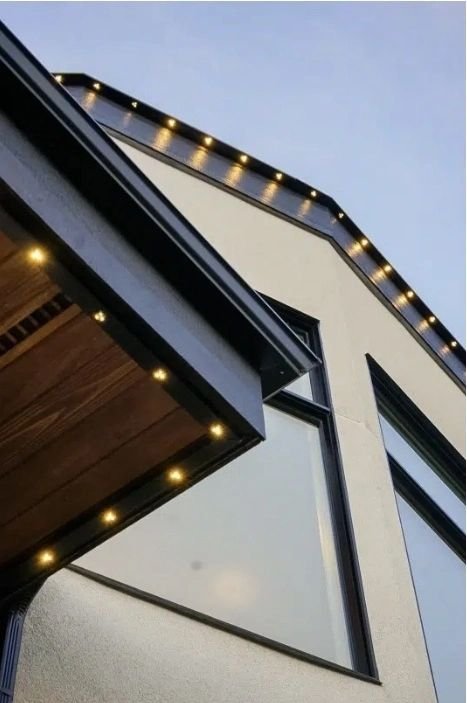 Low-profile Gemstone lighting installed beneath a home's soffit